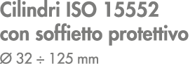 Cilindri ISO 15552 con soffietto protettivo  32 ÷ 125 mm